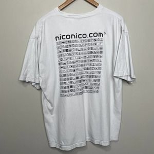 Nico Nico Stained Short Sleeve Graphic Tee White Logo Crewneck XL